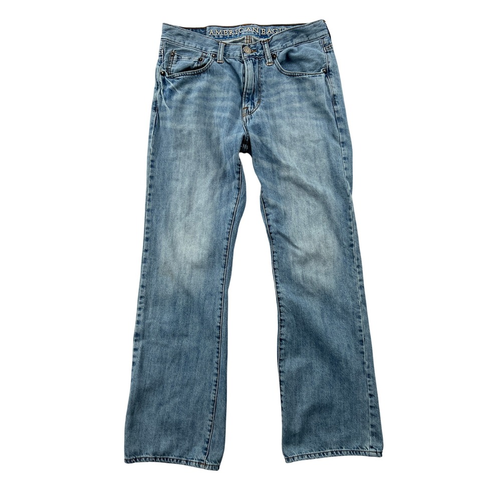 American Eagle Original Boot Jeans Mens 31x30 Blue Denim Distressed Y2K Casual